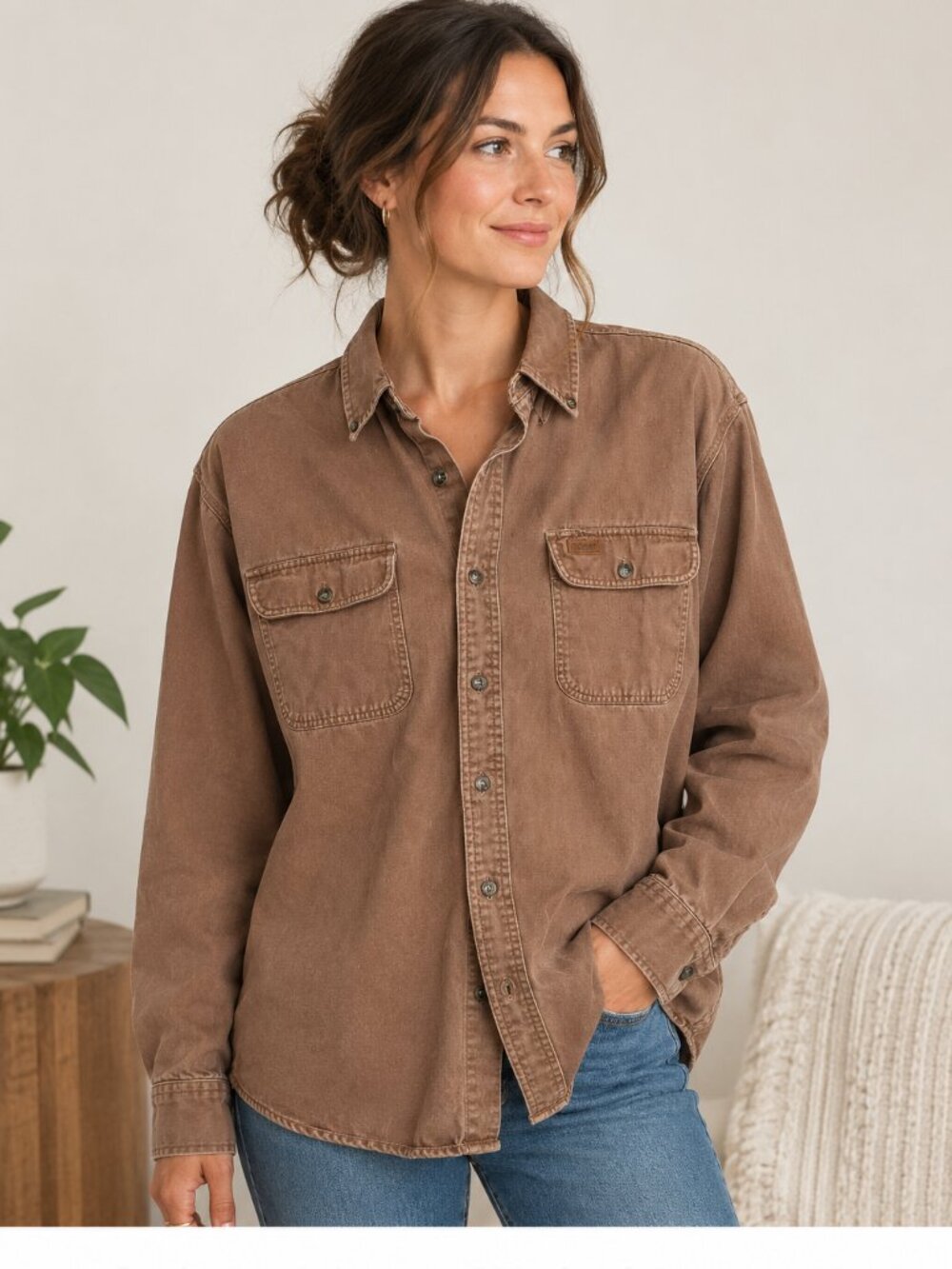 Carhartt Vintage 100% cotton button-up work shirt